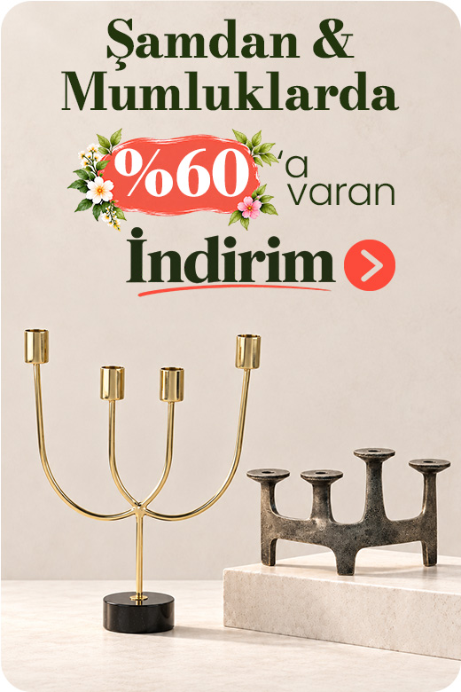 Şamdan ve mumluklarda %60'a varan indirim