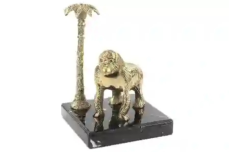 Resim Gold Siyah Şempanze Obje Mumluk 22x22x32cm