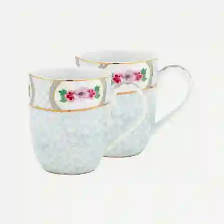 Resim Blushing Birds İkili Beyaz Küçük Mug Seti 145 ml.