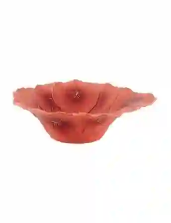 Resim Maria Flor Çiçekli Turuncu Servis Kasesi 33 cm