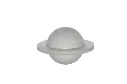 Resim Clear Frosted Yuvarlak Cam Obje 13x9cm