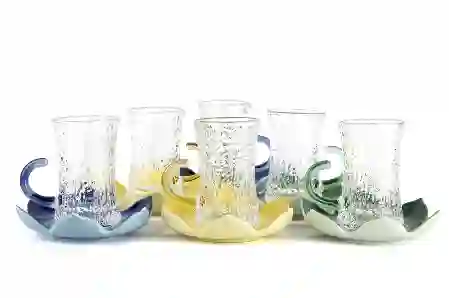 Resim Mikasa Moor 6lı Renkli Cam Çay Bardağı Seti