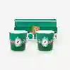Resim Love Birds Yeşil Renkli Madalyon Desenli İkili Mug Seti 250 ml