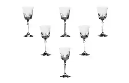 Resim Lucky Art Royal Crown Siena 6'lı Şarap Kadeh Seti