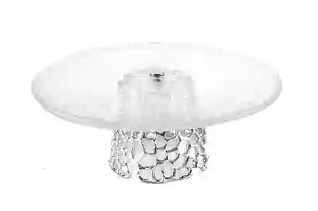 Resim Mikasa Moor Gümüş Ayaklı Cam Servis 20x7cm