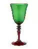 Resim Chiara Alessi Venezia Yeşil Kırmızı Cam Kadeh 270ml &Chiara Alessi&