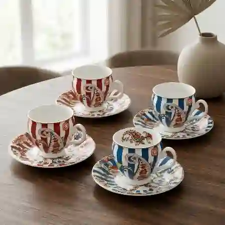 Resim Paısley Bone 4Lu Çay Fincanı Seti 175Cc