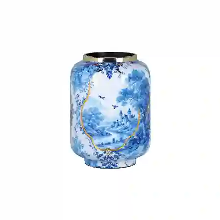 Resim Lucky Art Blue Herıtage Dekoratıf Vazo 20Cm