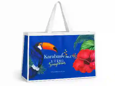 Resim Karabaşhome Büyük Boy Bez Çanta 50X70
