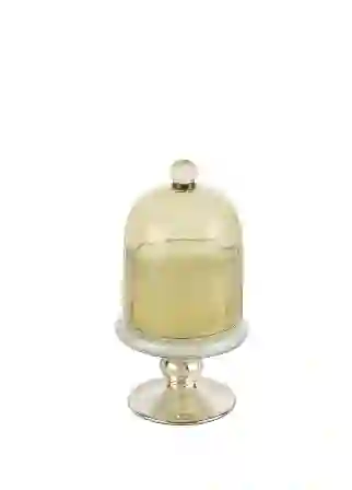 Resim Mikasa Moor Gümüş Yeşil Kapaklı Cam Mum Bergamot 8x16cm