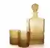 Resim Mikasa Moor Amber Aslan Kapaklı Cam Viski Seti 3Prç 800ml-280ml