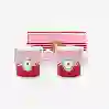 Resim Love Birds Kırmızı/Pembe Madalyon Desenli İkili Küçük Mug Seti 150 ml