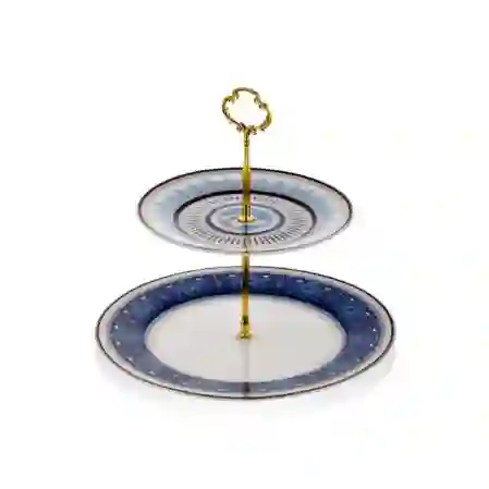 Resim Lamedore Blue Banube 2 Katli Kek Standi 27Cm/19Cm