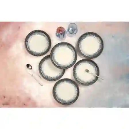 Resim Porland Re-Gen Ontario Düz Pasta Tabak Seti 6'lı 21Cm