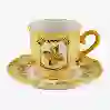 Resim Stoneware Il Sogno Sarı Türk Kahvesi Fincanı 2 Li Set