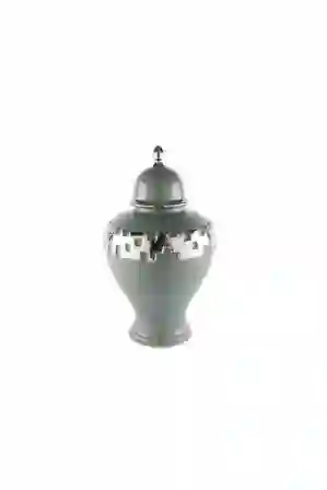 Resim Mikasa Moor Silver Şeritli Gri Küp 27x27x46cm