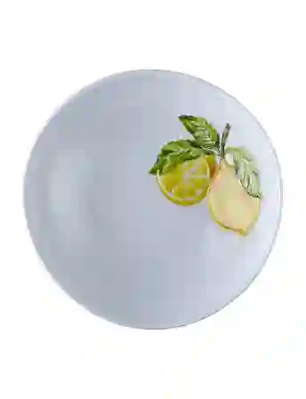 Resim Chiara Alessi Amalfi Limon Kabartmalı Beyaz Çukur Tabak 20cm &Chiara Alessi&