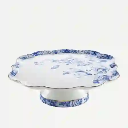 Resim Pip Studio Mavi Beyaz Porselen Kek Standı 24cm Royal White Collection