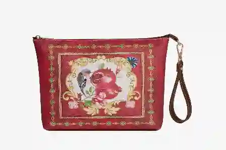 Resim Chiara Alessi Kırmızı Suni Deri Clutch&portföy Çanta 30X21 Cm