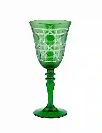 Resim Chiara Alessi Gloria Collection Yeşil Cam Kadeh 270ml &Chiara Alessi&