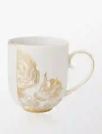 Resim Pip Studio Royal White Mavi Beyaz Porselen Kupa 325ml