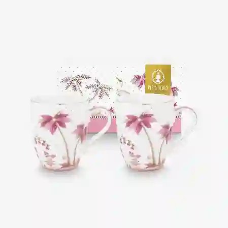 Resim Jolie İkili Pembe Dots Büyük Mug Seti 350 ml.