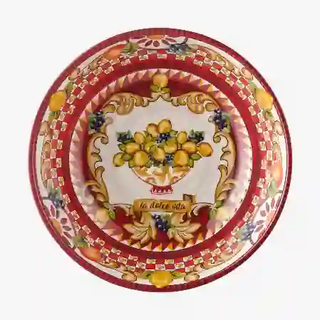 Resim Chiara Alessi Capri Kırmızı Goblet Desenli Kase 20Cm