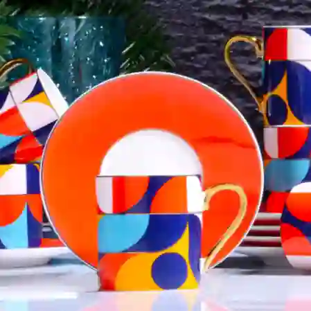 Resim Kosova Alexander 6'lı Kahve Fincan Takımı 90cc