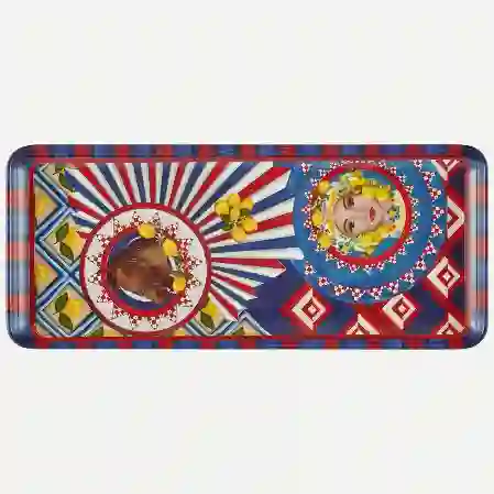 Resim POSITANO AT FİGÜRLÜ SERVİS TABAĞI 35,5*15 CM &Chiara Alessi&