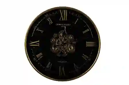 Resim Mikasa Moor Bronz Siyah Yuvarlak Duvar Saati 60X8Cm