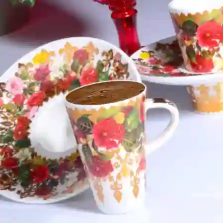 Resim Kosova Porselen 6'lı Kahve Takımı 09