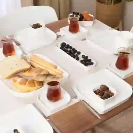 Resim Paçi Lilian Beyaz 25 Parça Kahvaltı Seti