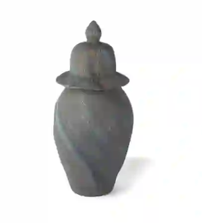 Resim Mavi Gri Seramik Küp 43cm