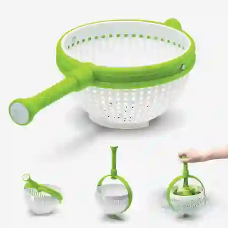 Resim Dreamfarm Spına Salata Kurutucu Süzgeç,Yeşil