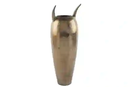 Resim Antik Pirinç Vazo 19x54cm