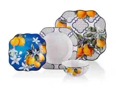 Resim Lamedore Lemons Serisi 24 Parça Yemek Takımı