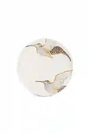 Resim Amorf Turuncu Seramik Tabak 40cm