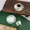 Resim Porser Alya Koyu Yeşil Kahve Fincan Takımı 2 Kişilik 4 Parça
