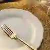 Resim Porland Wavy Pasta Tabağı Altın