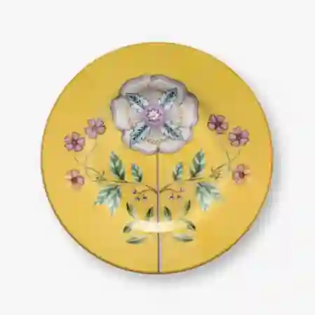 Resim Lily & Lotus Sarı Petit Four Tabağı 12 cm