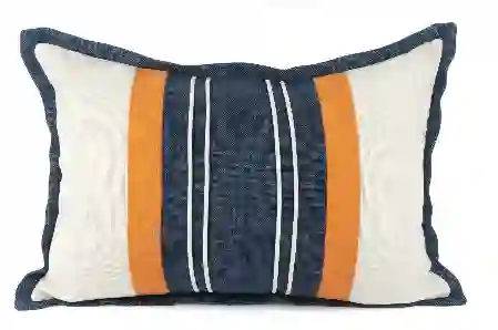 Resim Mikasa Moor Beyaz turuncu mavi 40x60 yastık