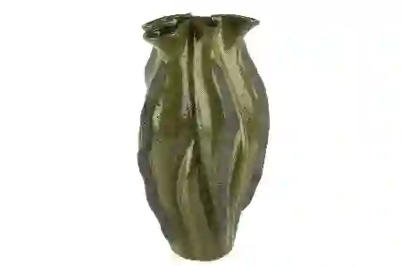 Resim Yeşil Gri Vazo 25x43cm