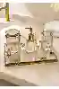 Resim Mikasa Moor Şampanya Cam 4 Parça Banyo Seti 30X21Cm