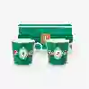 Resim Love Birds Yeşil Çizgili İkili Mug Seti 250 ml