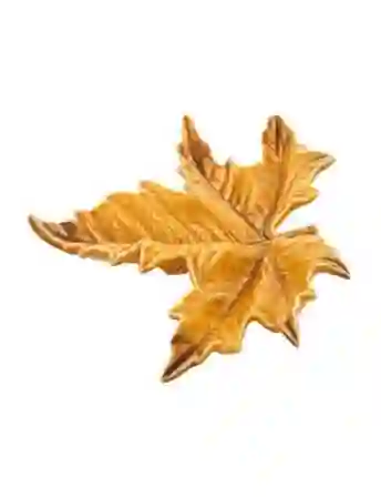 Resim Gudrun Yaprak Formlu Sarı Tabak 21 cm