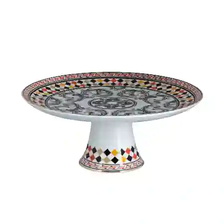 Resim Margery Bone Porselen Ayaklı Pasta & Kek Standı 26x11Cm