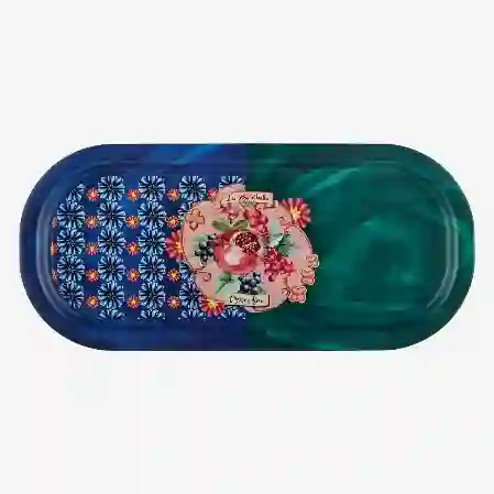 Resim La Vita E'Bella 37 cm Oval Kahve Sunum Tepsisi