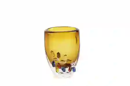 Resim Crystal Amber Cam Vazo 12x16x22cm