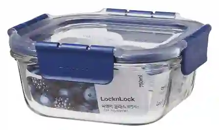 Resim LocknLock Top Class Fırın Saklama Kabı Kare 750mL Mavi