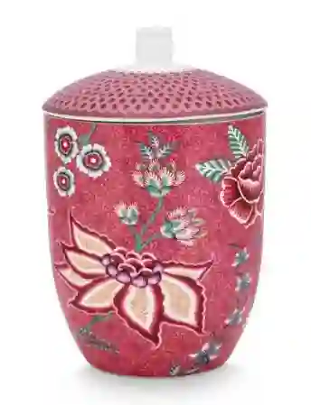 Resim Pip Studio Kırmızı Porselen Küp 1.5L Flower Festival Collection